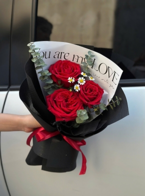 Bó hoa 3 bông ohara đỏ