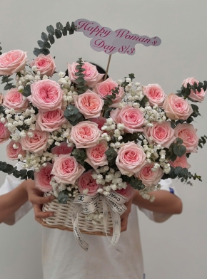 giỏ hoa hồng Ohara hồng