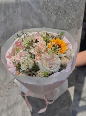 Bó hoa hướng dương mix