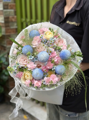 Bó Hoa Tone Màu Pastel Siêu Tinh Tế Và Dễ Thương
