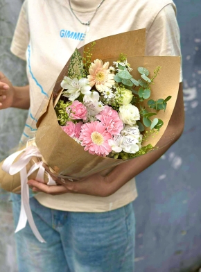 Bó Hoa Mix Tone Pastel Siêu Cute