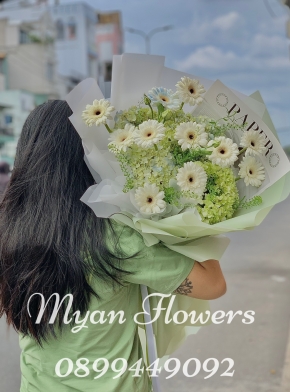 Bó Hoa Cẩm Tú Cầu Mix Đồng Tiền Siêu Dễ Thương