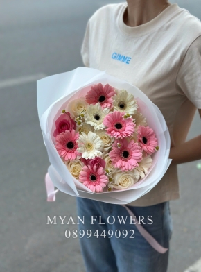 Bó Hoa Đồng Tiền Mix Tone pastel