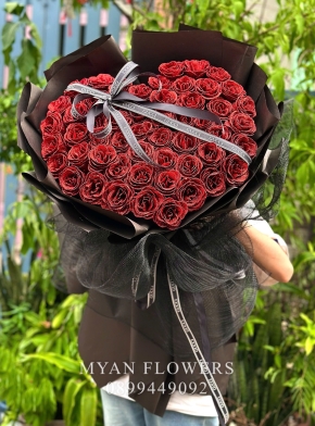 Bó Hoa Sáp nhũ kiểu trái tim