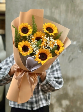 Bó Hoa 5 bông hướng dương