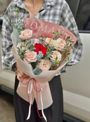 Bó Hoa Tone Hồng Đỏ