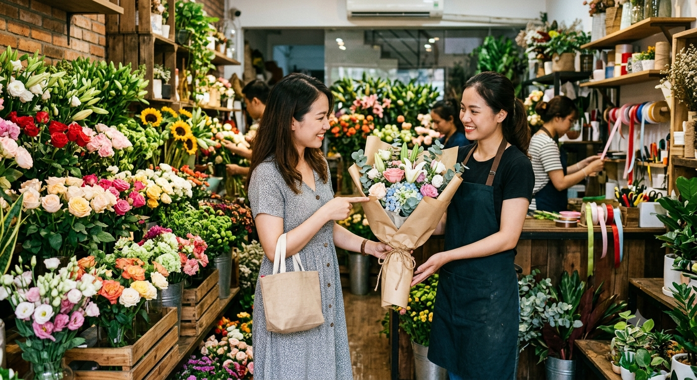 Làm thế nào để chọn hoa nhanh chóng và tiện lợi tại shop hoa Bình Tân?