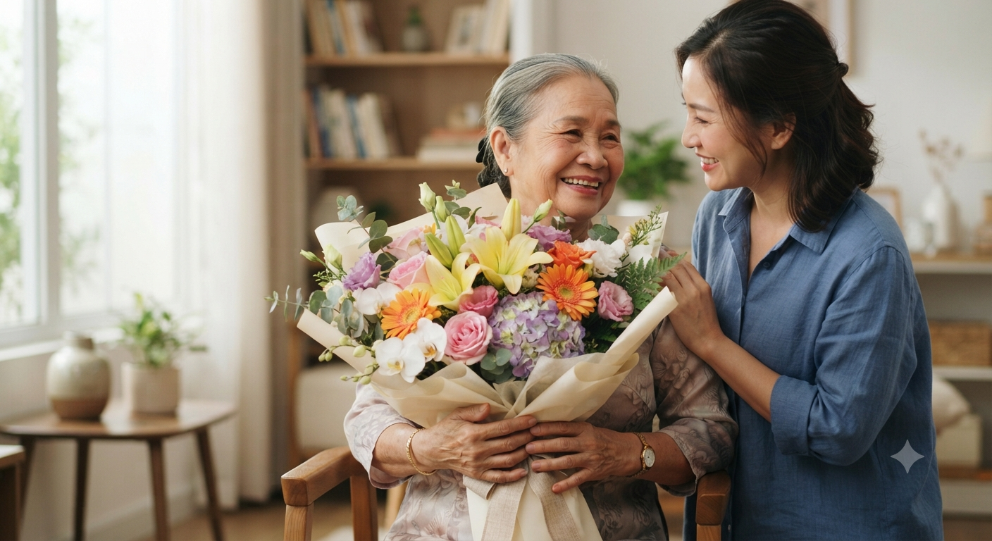 Ý Nghĩa Màu Sắc Của Hoa Tặng Mẹ: Gửi Gắm Yêu Thương Bằng Ngôn Ngữ Màu